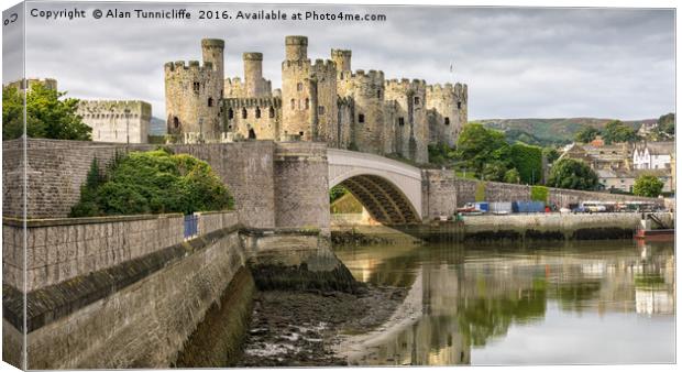 Conwy Castle Canvas Print by Alan Tunnicliffe