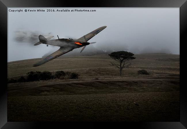 Hawker Hurricane Crash Landing Framed Print by Kevin White