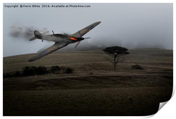 Hawker Hurricane Crash Landing Print by Kevin White
