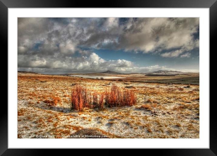 Bodmin Moor Snow Framed Mounted Print by Dave Bell