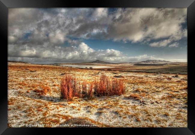 Bodmin Moor Snow Framed Print by Dave Bell