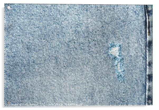 Modern Denim Fabric Texture Acrylic by Radu Bercan