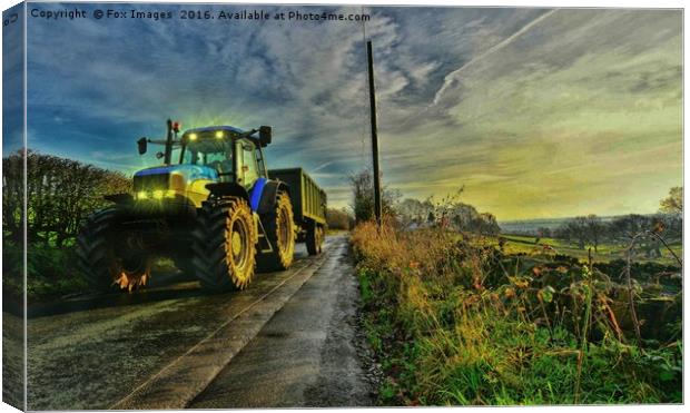 Countryside tractor Canvas Print by Derrick Fox Lomax