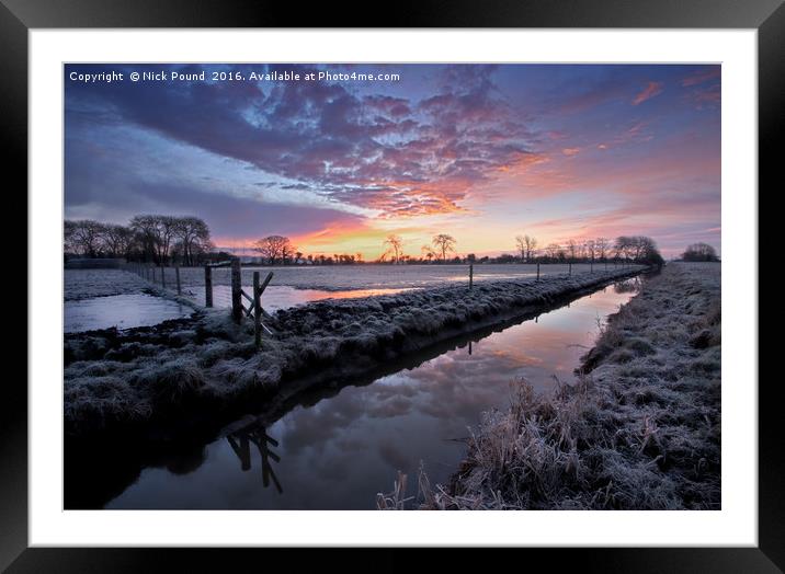 Frosty Dawn Framed Mounted Print by Nick Pound