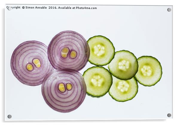 Sliced Ingredients Acrylic by Simon Annable