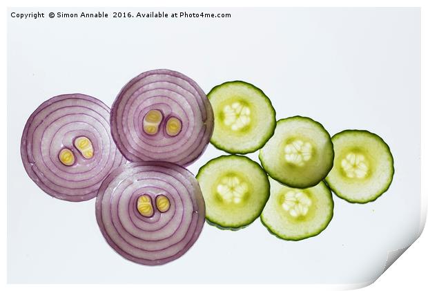 Sliced Ingredients Print by Simon Annable