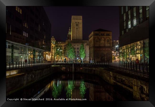 Man island Liverpool  Framed Print by Steven Blanchard