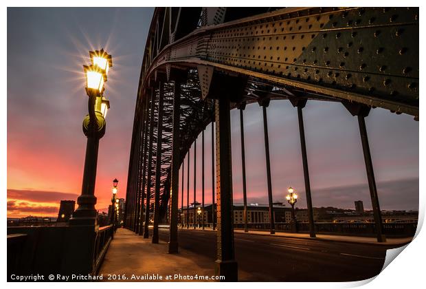 Sunrise on the Bridge Print by Ray Pritchard