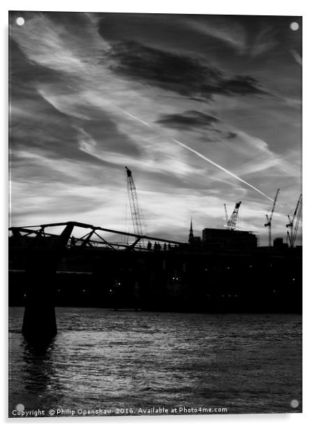 Crossing the Bridge Acrylic by Philip Openshaw