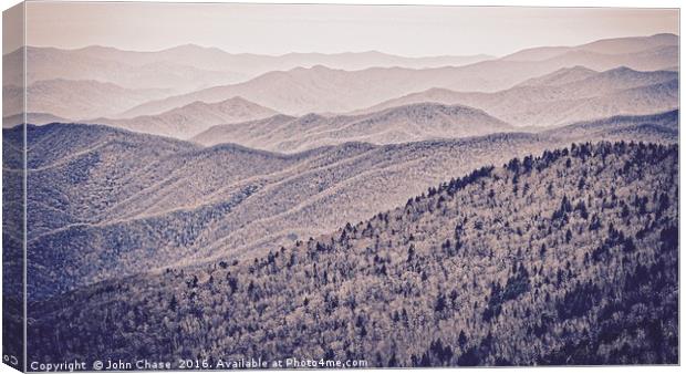 Great Smoky Mountains National Park in Springtime Canvas Print by John Chase