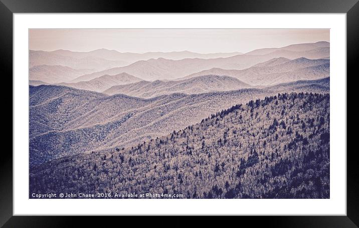 Great Smoky Mountains National Park in Springtime Framed Mounted Print by John Chase