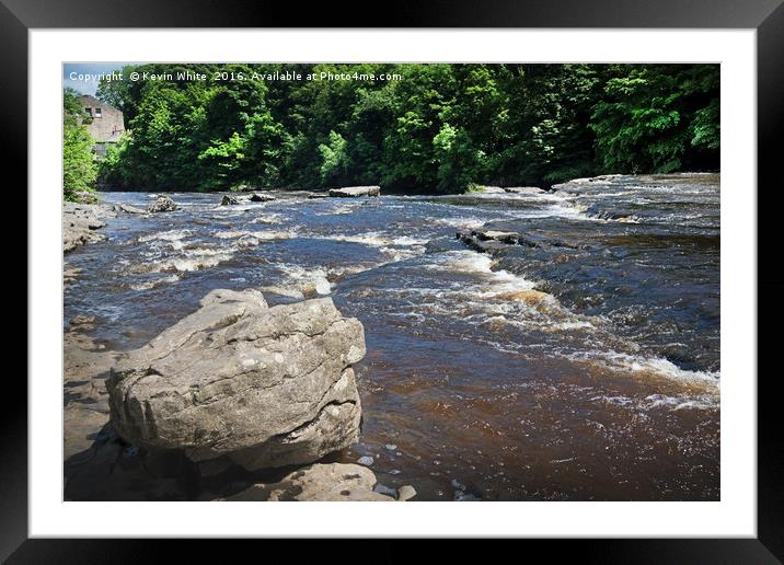 Ayrsgarth Falls Top Framed Mounted Print by Kevin White