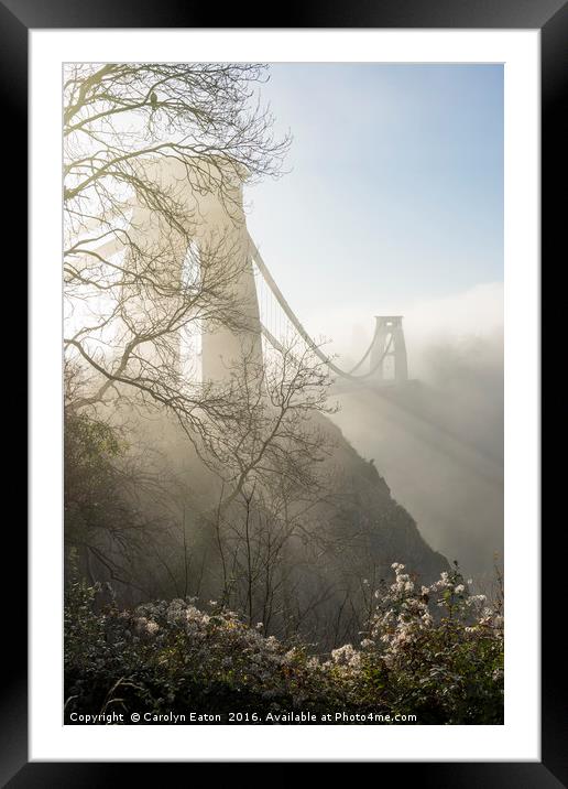 Misty Morning at Bristol's Bridge Framed Mounted Print by Carolyn Eaton