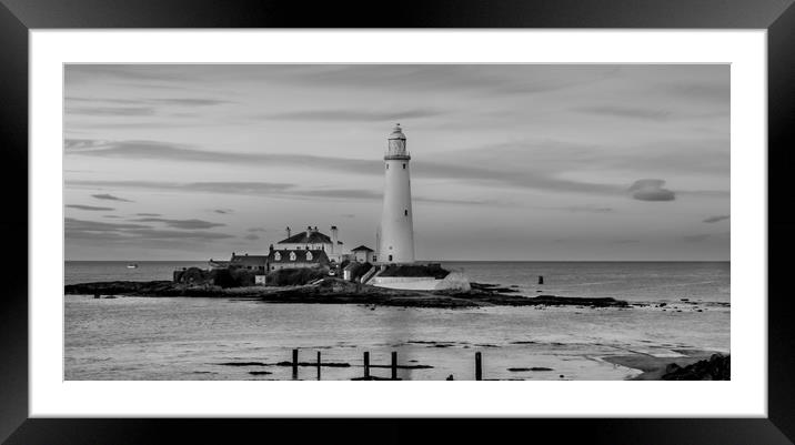 Mary in Mono Framed Mounted Print by Naylor's Photography