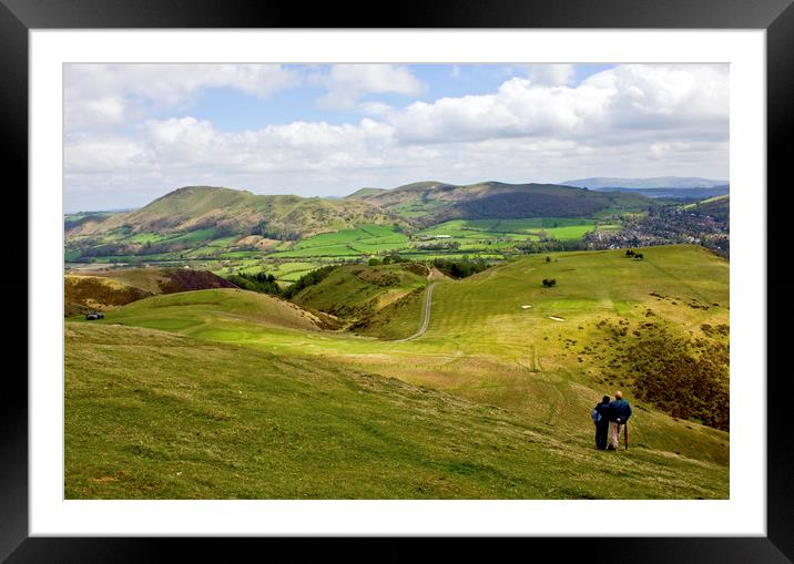 The View Above Church Stretton Golf Course Framed Mounted Print by Darren Burroughs