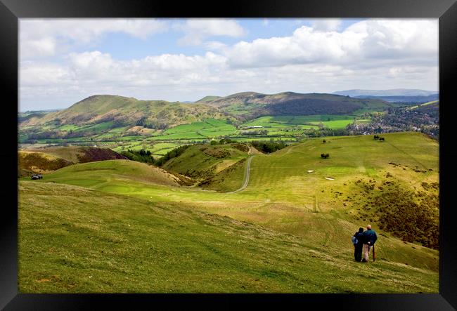 The View Above Church Stretton Golf Course Framed Print by Darren Burroughs