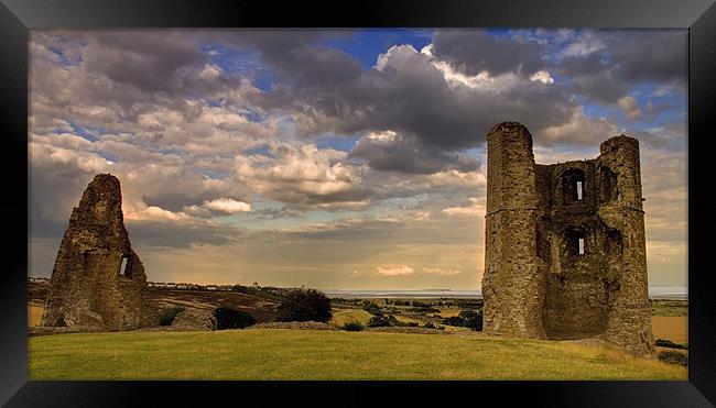 Hadleigh Castle storm clouds Framed Print by David French