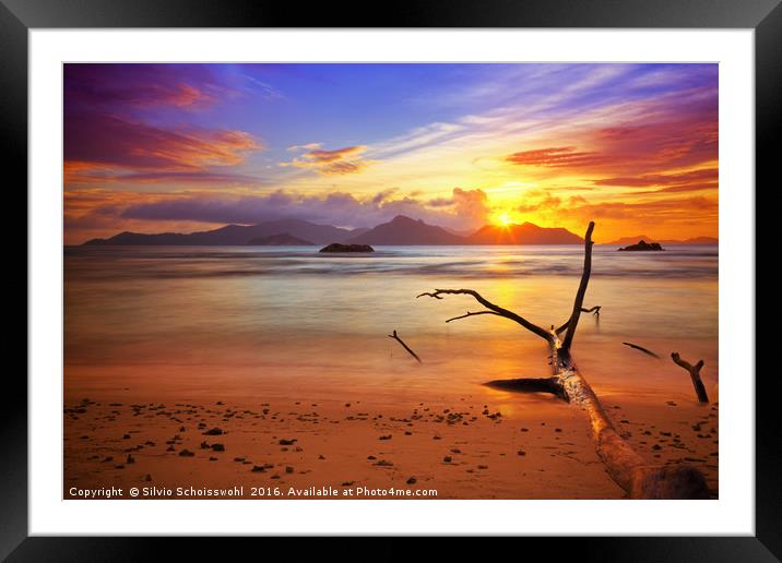 colorfull sunset Framed Mounted Print by Silvio Schoisswohl