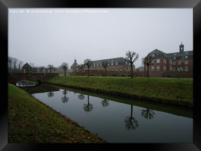 Schloss Nordkirchen Trees Water Reflection Framed Print by rawshutterbug 