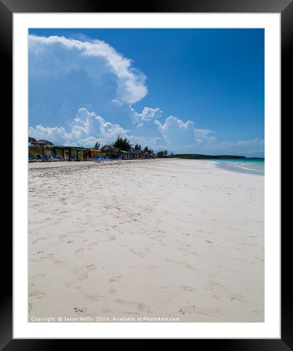 Blue skies & white sands Framed Mounted Print by Jason Wells