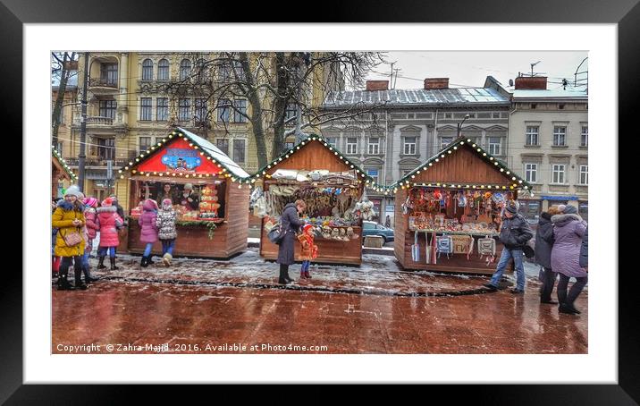 Christmas in Lviv Framed Mounted Print by Zahra Majid
