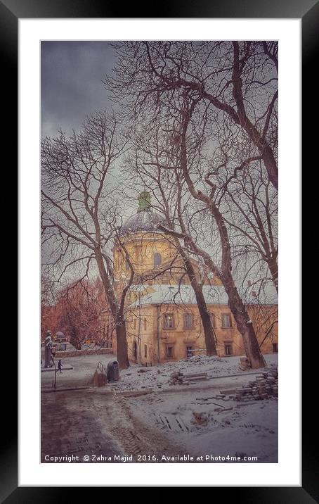 Winter in Lviv Framed Mounted Print by Zahra Majid
