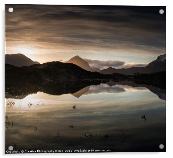 The Black Cuiliins Reflection, Isle of Skye Acrylic by Creative Photography Wales