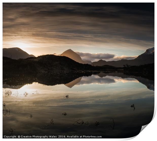The Black Cuiliins Reflection, Isle of Skye Print by Creative Photography Wales