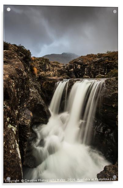 Fairy Pools Waterfalls Acrylic by Creative Photography Wales