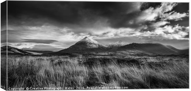 The Red Cuillins Canvas Print by Creative Photography Wales