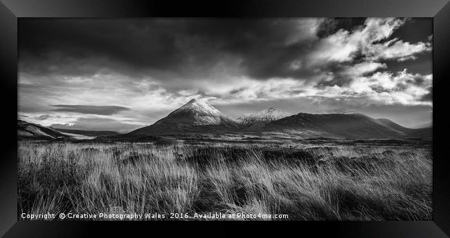 The Red Cuillins Framed Print by Creative Photography Wales