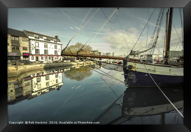 Barbican Reflections Framed Print by Rob Hawkins