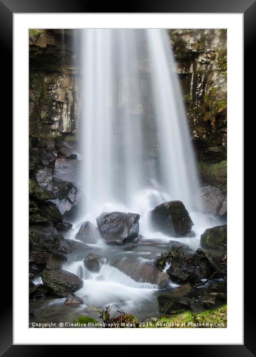 Melincourt Waterfall Framed Mounted Print by Creative Photography Wales