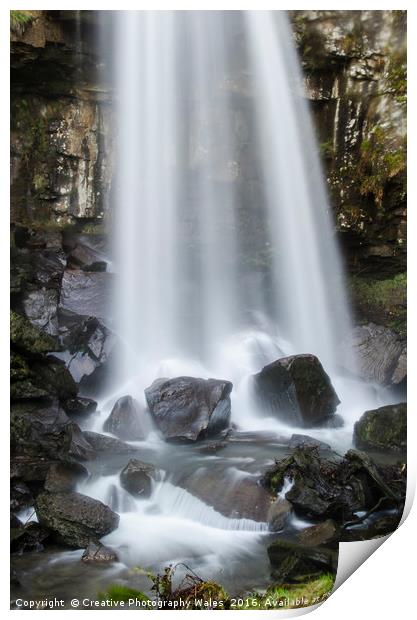 Melincourt Waterfall Print by Creative Photography Wales