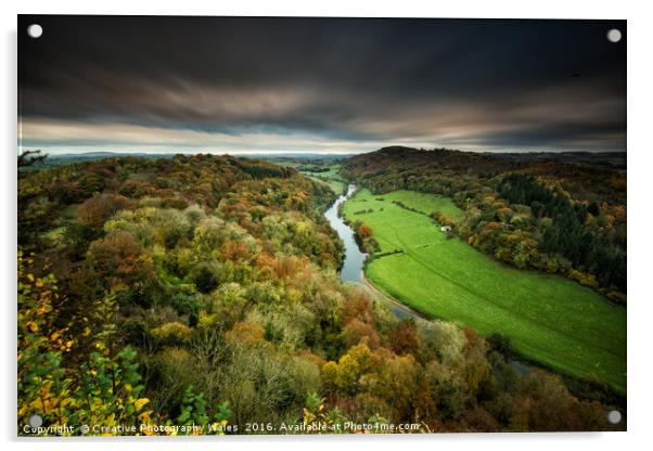 Symonds Yat Autumn Landscape Acrylic by Creative Photography Wales