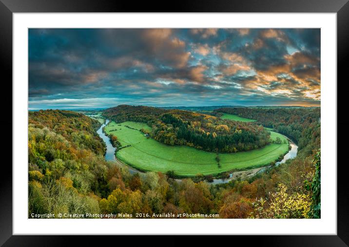 Symonds Yat Autumn Landscape Framed Mounted Print by Creative Photography Wales