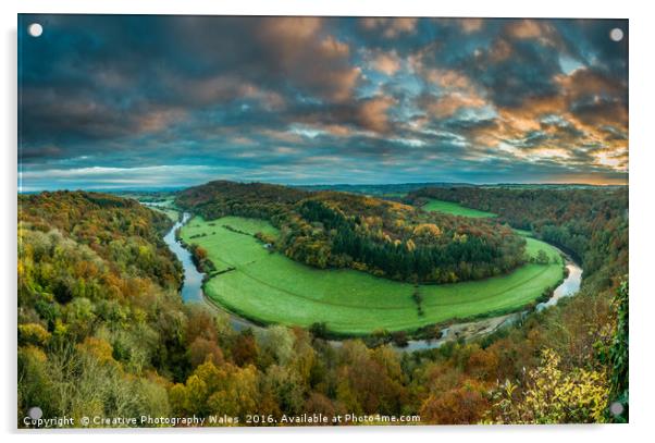 Symonds Yat Autumn Landscape Acrylic by Creative Photography Wales