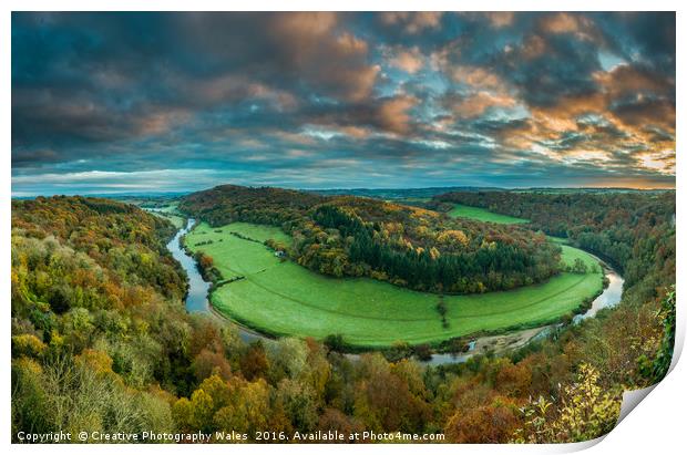 Symonds Yat Autumn Landscape Print by Creative Photography Wales