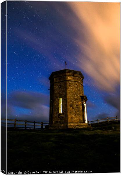 Bude Folly At Night Canvas Print by Dave Bell