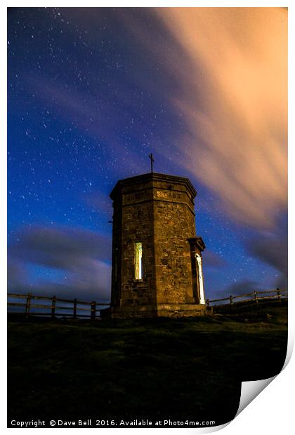 Bude Folly At Night Print by Dave Bell