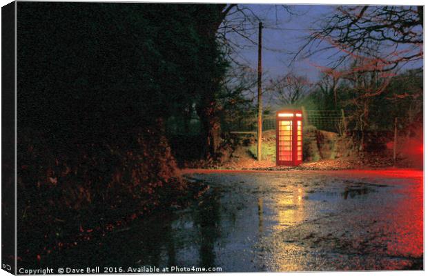 Rural Phone Box Canvas Print by Dave Bell
