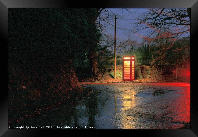 Rural Phone Box Framed Print by Dave Bell