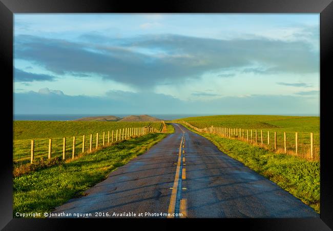 Road To The Pacific  Framed Print by jonathan nguyen