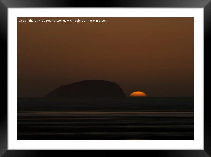Steep Holm Sunset Framed Mounted Print by Nick Pound