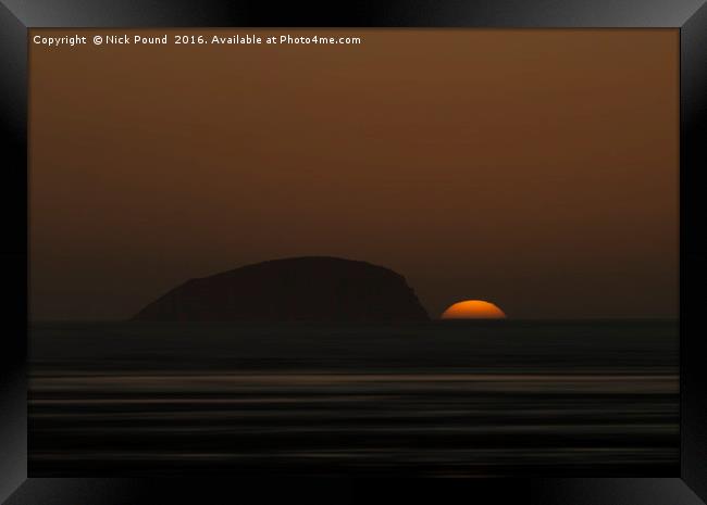 Steep Holm Sunset Framed Print by Nick Pound