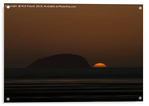 Steep Holm Sunset Acrylic by Nick Pound