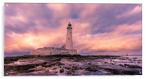 Thunder of Colour at the Lighthouse Acrylic by Naylor's Photography