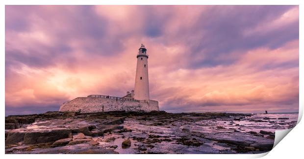 Thunder of Colour at the Lighthouse Print by Naylor's Photography
