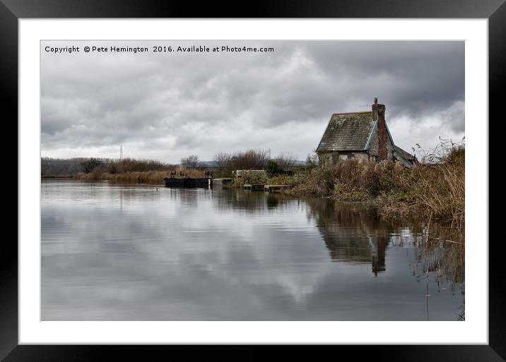 Lock Keepers Cottage at Topsham Framed Mounted Print by Pete Hemington