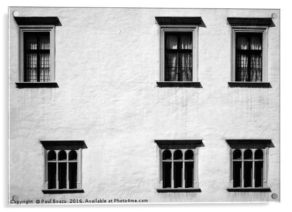 Windows in uneven rows Acrylic by Paul Boazu